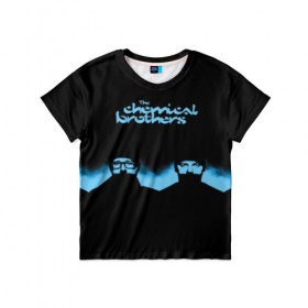 Детская футболка 3D с принтом The Chemical Brothers в Санкт-Петербурге, 100% гипоаллергенный полиэфир | прямой крой, круглый вырез горловины, длина до линии бедер, чуть спущенное плечо, ткань немного тянется | Тематика изображения на принте: 