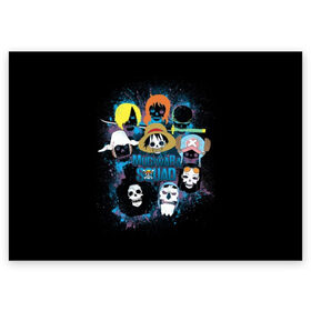 Поздравительная открытка с принтом One Piece в Санкт-Петербурге, 100% бумага | плотность бумаги 280 г/м2, матовая, на обратной стороне линовка и место для марки
 | Тематика изображения на принте: anime | joy boy | kaido | luffy | manga | one piece | supernova | theory | zoro | большой куш | ван | луффи | манга | манки д | мульт | пираты | пис | рыжий | сёнэн | сериал | шанкс
