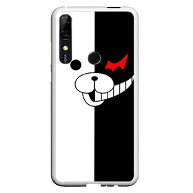 Чехол для Honor P Smart Z с принтом MONOKUMA (КАПЮШОН) в Санкт-Петербурге, Силикон | Область печати: задняя сторона чехла, без боковых панелей | anime | bear | black  white | danganronpa | kurokuma | monodam | monokuma | monomi | monotaro | pink | rabbit | school | shirokuma | аниме | главарь | мoноми | монокума | черно белый | школа