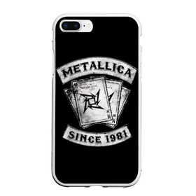 Чехол для iPhone 7Plus/8 Plus матовый с принтом Metallica в Санкт-Петербурге, Силикон | Область печати: задняя сторона чехла, без боковых панелей | album | black | concert | heavy | kirk | metal | metallica | music | rock | tolls | джеймс хэтфилд | кирк хэмметт | клифф бёртон | ларс ульрих | метал | металлика | трэш