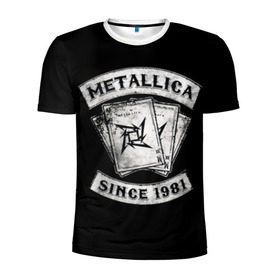 Мужская футболка 3D спортивная с принтом Metallica в Санкт-Петербурге, 100% полиэстер с улучшенными характеристиками | приталенный силуэт, круглая горловина, широкие плечи, сужается к линии бедра | album | black | concert | heavy | kirk | metal | metallica | music | rock | tolls | джеймс хэтфилд | кирк хэмметт | клифф бёртон | ларс ульрих | метал | металлика | трэш