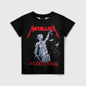 Детская футболка 3D с принтом Metallica в Санкт-Петербурге, 100% гипоаллергенный полиэфир | прямой крой, круглый вырез горловины, длина до линии бедер, чуть спущенное плечо, ткань немного тянется | Тематика изображения на принте: album | black | concert | heavy | kirk | metal | metallica | music | rock | tolls | джеймс хэтфилд | кирк хэмметт | клифф бёртон | ларс ульрих | метал | металлика | трэш
