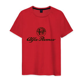 Мужская футболка хлопок с принтом alfa romeo formula1 в Санкт-Петербурге, 100% хлопок | прямой крой, круглый вырез горловины, длина до линии бедер, слегка спущенное плечо. | alfa romeo | f1 | formula1