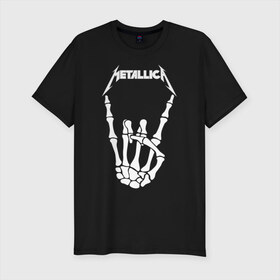 Мужская футболка премиум с принтом METALLICA в Санкт-Петербурге, 92% хлопок, 8% лайкра | приталенный силуэт, круглый вырез ворота, длина до линии бедра, короткий рукав | matters metallica | music | nothing else | rock | trash metal | группа | музыка | музыканты | рок | трэш металл