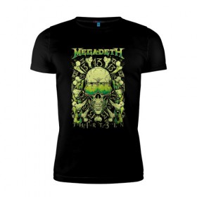 Мужская футболка премиум с принтом Megadeth в Санкт-Петербурге, 92% хлопок, 8% лайкра | приталенный силуэт, круглый вырез ворота, длина до линии бедра, короткий рукав | американская | группа | дэйв мастейн | кико лоурейро | марти фридман | метал | треш метал | трэш | хеви метал