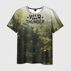 Мужская футболка 3D с принтом Гром войны в Санкт-Петербурге, 100% полиэфир | прямой крой, круглый вырез горловины, длина до линии бедер | war thunder | war thunder 2019 | war thunder лучшие | war thunder самолеты | war thunder танки | вар тандер | гром войны | игра war thunder | купить футболку war thunder | футболки war thunder