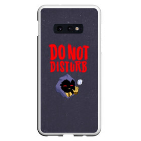 Чехол для Samsung S10E с принтом Do not disturb в Санкт-Петербурге, Силикон | Область печати: задняя сторона чехла, без боковых панелей | Тематика изображения на принте: disturbed | альтернативный | встревоженные | группа | джон мойер | дистербд | дистербед | дэвид дрейман | дэн дониган | майк венгрен | метал | нюметал | рок | хеви | хевиметал