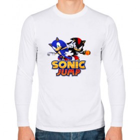 Мужской лонгслив хлопок с принтом SONIC JUMP в Санкт-Петербурге, 100% хлопок |  | hedgehog | metal sonic | silver | silver the hedgehog | sonic | sonic boom | sonic the hedgehog | ёж сонник | игры | соник | фильмы