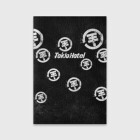 Обложка для паспорта матовая кожа с принтом Tokio Hotel в Санкт-Петербурге, натуральная матовая кожа | размер 19,3 х 13,7 см; прозрачные пластиковые крепления | Тематика изображения на принте: 