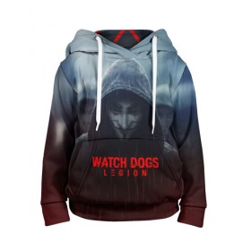 Детская толстовка 3D с принтом WATCH DOGS LEGION в Санкт-Петербурге, 100% полиэстер | двухслойный капюшон со шнурком для регулировки, мягкие манжеты на рукавах и по низу толстовки, спереди карман-кенгуру с мягким внутренним слоем | action | ct os | ded sec | fox | game | hacker | legion | watch dogs | watch dogs 2 | watch dogs legion | знак лиса | игра | компьютерная игра | легион | хакер