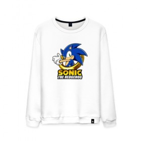 Мужской свитшот хлопок с принтом SONIC в Санкт-Петербурге, 100% хлопок |  | hedgehog | metal sonic | silver | silver the hedgehog | sonic | sonic boom | sonic the hedgehog | ёж сонник | игры | соник | фильмы