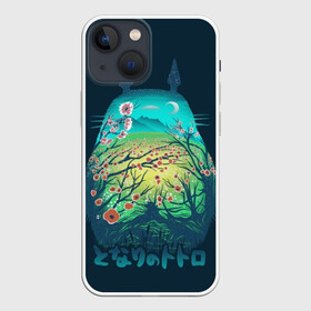 Чехол для iPhone 13 mini с принтом Totoro в Санкт-Петербурге,  |  | anime | forest | meme | my neighbor | protectors | tokyo | totoro | аниме | гибли | иероглиф | манга | миядзаки | мой сосед | стиль | тоторо | фентези | хаяо | япония