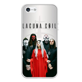 Чехол для iPhone 5/5S матовый с принтом Lacuna Coil в Санкт-Петербурге, Силикон | Область печати: задняя сторона чехла, без боковых панелей | Тематика изображения на принте: alternative | cristina scabbia | epic metal | goth | gothic | lacuna | lacuna coil | melodic metal | metal | nu metal | rock | готик рок | готика | готический рок | метал