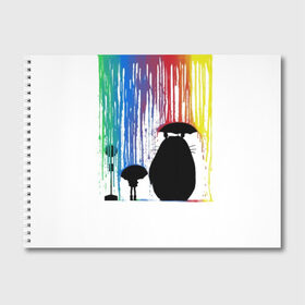 Альбом для рисования с принтом My Neighbor Totoro в Санкт-Петербурге, 100% бумага
 | матовая бумага, плотность 200 мг. | Тематика изображения на принте: anime | forest | meme | my neighbor | protectors | tokyo | totoro | аниме | гибли | иероглиф | манга | миядзаки | мой сосед | стиль | тоторо | фентези | хаяо | япония