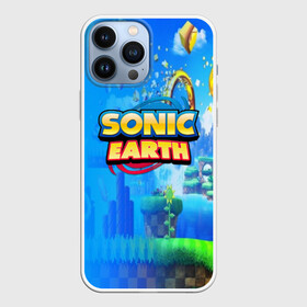 Чехол для iPhone 13 Pro Max с принтом SONIC EARTH в Санкт-Петербурге,  |  | Тематика изображения на принте: hedgehog | metal sonic | silver | silver the hedgehog | sonic | sonic boom | sonic the hedgehog | ёж сонник | игры | соник | фильмы