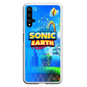 Чехол для Honor 20 с принтом SONIC EARTH в Санкт-Петербурге, Силикон | Область печати: задняя сторона чехла, без боковых панелей | Тематика изображения на принте: hedgehog | metal sonic | silver | silver the hedgehog | sonic | sonic boom | sonic the hedgehog | ёж сонник | игры | соник | фильмы