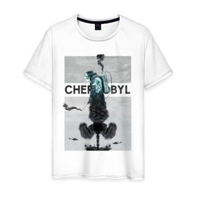 Мужская футболка хлопок с принтом Чернобыль 11 в Санкт-Петербурге, 100% хлопок | прямой крой, круглый вырез горловины, длина до линии бедер, слегка спущенное плечо. | chernobyl | nuclear | pripyat | припять | сериал | чернобыль
