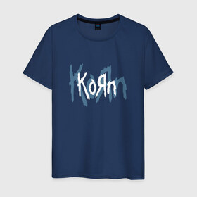Мужская футболка хлопок с принтом Korn в Санкт-Петербурге, 100% хлопок | прямой крой, круглый вырез горловины, длина до линии бедер, слегка спущенное плечо. | korn | koяn | джонатан дэвис | корн | ню метал | нюметал | рок