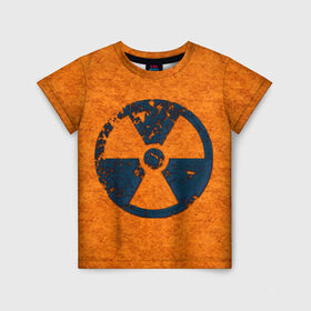 Детская футболка 3D с принтом Радиация в Санкт-Петербурге, 100% гипоаллергенный полиэфир | прямой крой, круглый вырез горловины, длина до линии бедер, чуть спущенное плечо, ткань немного тянется | radiation | кислота | прикол | прикольная картинка | радиация