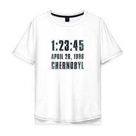 Мужская футболка хлопок Oversize с принтом Чернобыль 15 в Санкт-Петербурге, 100% хлопок | свободный крой, круглый ворот, “спинка” длиннее передней части | Тематика изображения на принте: 2019 | chernobyl | hbo | pripyat | припять | сериал | чернобыль