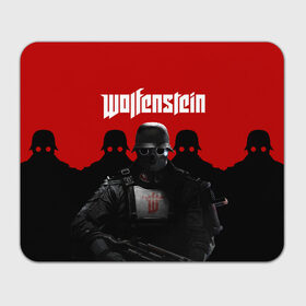 Коврик для мышки прямоугольный с принтом Wolfenstein в Санкт-Петербурге, натуральный каучук | размер 230 х 185 мм; запечатка лицевой стороны | cyberpilot | new colossus | new order | old blood | wolfenstein | youngblood | игры