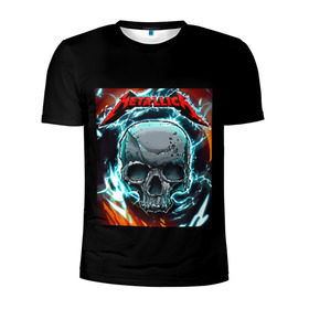 Мужская футболка 3D спортивная с принтом Metallica в Санкт-Петербурге, 100% полиэстер с улучшенными характеристиками | приталенный силуэт, круглая горловина, широкие плечи, сужается к линии бедра | metallica | rock | арт | гитара | кости | металл | металлика | музыка | рок | череп