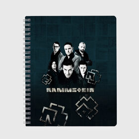 Тетрадь с принтом Rammstein в Санкт-Петербурге, 100% бумага | 48 листов, плотность листов — 60 г/м2, плотность картонной обложки — 250 г/м2. Листы скреплены сбоку удобной пружинной спиралью. Уголки страниц и обложки скругленные. Цвет линий — светло-серый
 | Тематика изображения на принте: du hast | lindemann | rammstein | rammsteinfan | ramstein | till | группы | линдеманн | метал | музыка | рамштаин | рамштайн | рамштейн | рок | тилль | тиль