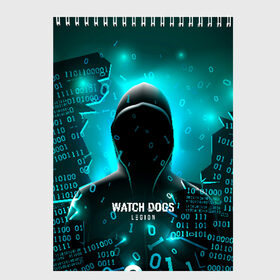 Скетчбук с принтом Watch Dogs Legion в Санкт-Петербурге, 100% бумага
 | 48 листов, плотность листов — 100 г/м2, плотность картонной обложки — 250 г/м2. Листы скреплены сверху удобной пружинной спиралью | cyberpunk | dogs | hackers | legion | watch | watch dogs | вейчдогс | взлом | киберпанк | легион | хакеры | цифры