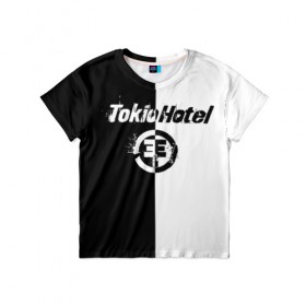Детская футболка 3D с принтом Tokio Hotel (4) в Санкт-Петербурге, 100% гипоаллергенный полиэфир | прямой крой, круглый вырез горловины, длина до линии бедер, чуть спущенное плечо, ткань немного тянется | Тематика изображения на принте: 