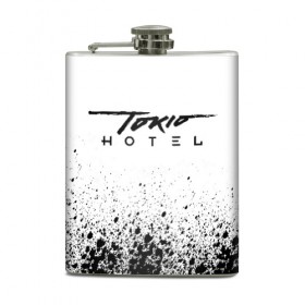 Фляга с принтом Tokio Hotel (5) в Санкт-Петербурге, металлический корпус | емкость 0,22 л, размер 125 х 94 мм. Виниловая наклейка запечатывается полностью | Тематика изображения на принте: 
