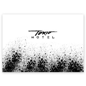Поздравительная открытка с принтом Tokio Hotel (5) в Санкт-Петербурге, 100% бумага | плотность бумаги 280 г/м2, матовая, на обратной стороне линовка и место для марки
 | Тематика изображения на принте: 