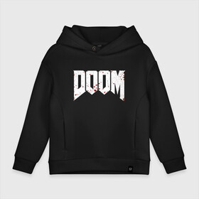 Детское худи Oversize хлопок с принтом DOOM в Санкт-Петербурге, френч-терри — 70% хлопок, 30% полиэстер. Мягкий теплый начес внутри —100% хлопок | боковые карманы, эластичные манжеты и нижняя кромка, капюшон на магнитной кнопке | bethesda | dead | death | doom | doom eternal | game | games | metal | monster | ps4 | space | steam | xbox | дум | игра | космос | метал | меч | экшн