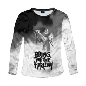 Женский лонгслив 3D с принтом Bring Me the Horizon в Санкт-Петербурге, 100% полиэстер | длинные рукава, круглый вырез горловины, полуприлегающий силуэт | bmth | bring me the horizon | альтернативный | бмт | бмтх | бмтш | брин | бринг | горизонт | достань для меня | дэткор | зе | метал | ми | рок | хоризон | электроник