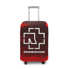 Чехол для чемодана 3D с принтом RAMMSTEIN в Санкт-Петербурге, 86% полиэфир, 14% спандекс | двустороннее нанесение принта, прорези для ручек и колес | music | rammstein | rock | группа | музыка | музыканты | рамштайн | рок