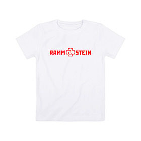 Детская футболка хлопок с принтом RAMMSTEIN (НА СПИНЕ) в Санкт-Петербурге, 100% хлопок | круглый вырез горловины, полуприлегающий силуэт, длина до линии бедер | music | rammstein | rock | группа | музыка | музыканты | рамштайн | рок
