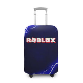 Чехол для чемодана 3D с принтом ROBLOX в Санкт-Петербурге, 86% полиэфир, 14% спандекс | двустороннее нанесение принта, прорези для ручек и колес | game | gamer | logo | minecraft | roblox | simulator | игра | конструктор | лого | симулятор | строительство | фигура
