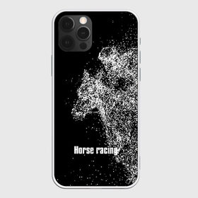 Чехол для iPhone 12 Pro Max с принтом Horse racing в Санкт-Петербурге, Силикон |  | animal | black | horse | points | rider | riding | slogan | sport | text | white | белый | езда | животное | конь | лошадь | наездник | слоган | спорт | текст | точки | черный