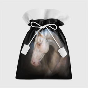 Подарочный 3D мешок с принтом Белая лошадь в Санкт-Петербурге, 100% полиэстер | Размер: 29*39 см | animal | black | breed | horse | muscle | muzzle | strength | unusual | white | белый | животное | конь | лошадь | мышцы | необычный | порода | сила | скакун