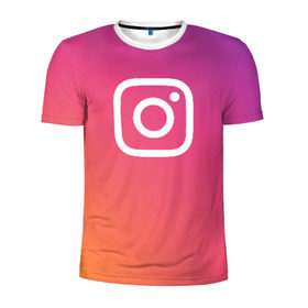 Мужская футболка 3D спортивная с принтом Instagram в Санкт-Петербурге, 100% полиэстер с улучшенными характеристиками | приталенный силуэт, круглая горловина, широкие плечи, сужается к линии бедра | instagram | photo | инстаблогер | инстаграм | интернет | сеть | социальная | фото