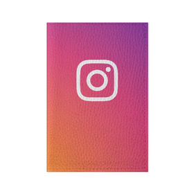 Обложка для паспорта матовая кожа с принтом Instagram в Санкт-Петербурге, натуральная матовая кожа | размер 19,3 х 13,7 см; прозрачные пластиковые крепления | Тематика изображения на принте: instagram | photo | инстаблогер | инстаграм | интернет | сеть | социальная | фото