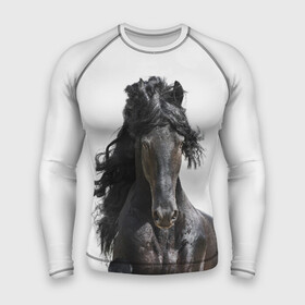 Мужской рашгард 3D с принтом Лошадь в Санкт-Петербурге,  |  | animal | beautiful | black | horse | mane | mustang | muzzle | wild | грива | дикий | животное | конь | красивый | лошадь | мустанг | скакун | черный