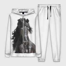 Женский костюм 3D с принтом Лошадь в Санкт-Петербурге,  |  | animal | beautiful | black | horse | mane | mustang | muzzle | wild | грива | дикий | животное | конь | красивый | лошадь | мустанг | скакун | черный