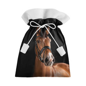 Подарочный 3D мешок с принтом Гнедая лошадь в Санкт-Петербурге, 100% полиэстер | Размер: 29*39 см | Тематика изображения на принте: animal | beautiful | black | brown | eyes | gloss | harness | horse | look | muzzle | взгляд | глаза | гнедая | животное | конь | коричневый | красивый | лоск | лошадь | сбруя | скакун | черный