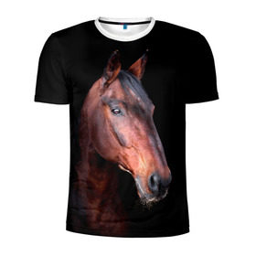 Мужская футболка 3D спортивная с принтом Гнедая лошадь в Санкт-Петербурге, 100% полиэстер с улучшенными характеристиками | приталенный силуэт, круглая горловина, широкие плечи, сужается к линии бедра | animal | beautiful | black | brown | chocolate | eyes | gloss | horse | look | muzzle | portrait | взгляд | глаза | животное | конь | коричневый | красивый | лоск | лошадь | портрет | скакун | черный | шоколадный