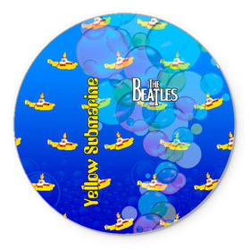 Коврик для мышки круглый с принтом The Beatles (2) в Санкт-Петербурге, резина и полиэстер | круглая форма, изображение наносится на всю лицевую часть | beatles | music | rock | the beatles | yellow submarine | битлз | джон леннон | легенда | музыка | пит бест | рок