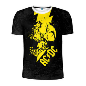 Мужская футболка 3D спортивная с принтом AC/DC HIGH VOLTAGE в Санкт-Петербурге, 100% полиэстер с улучшенными характеристиками | приталенный силуэт, круглая горловина, широкие плечи, сужается к линии бедра | Тематика изображения на принте: ac dc | acdc | high voltage | music | rock | skull | группа | молния | музыка | музыканты | рок | череп