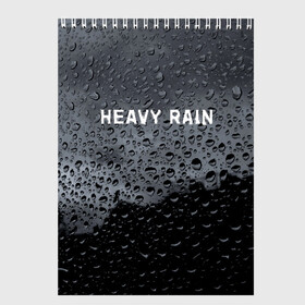 Скетчбук с принтом Heavy Rain в Санкт-Петербурге, 100% бумага
 | 48 листов, плотность листов — 100 г/м2, плотность картонной обложки — 250 г/м2. Листы скреплены сверху удобной пружинной спиралью | дождь | жертва | капает | капли | ливень | мастер | оригами | складывать