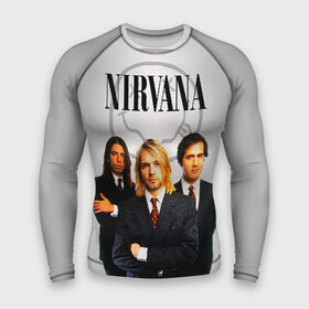 Мужской рашгард 3D с принтом Nirvana в Санкт-Петербурге,  |  | 90 | alternative | crimson | david grohl | foo fighters | grunge | kurt cobain | music | nirvana | rip | rock | smile | гранж | группа | девяностые | курт кобейн | музыка | нирвана | рок