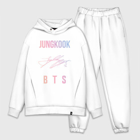 Мужской костюм хлопок OVERSIZE с принтом JUNGKOOK BTS АВТОГРАФ в Санкт-Петербурге,  |  | bts | bts boy | bts love | jungkook. | k pop | love yourself | айдол | битиэс | бтс | ким тэ хен | фанфик бтс | чон чонгук