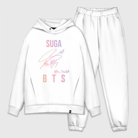 Мужской костюм хлопок OVERSIZE с принтом SUGA BTS АВТОГРАФ в Санкт-Петербурге,  |  | bts | bts boy | bts love | k pop | love yourself | suga. | айдол | битиэс | бтс | ким тэ хен | фанфик бтс | чон чонгук